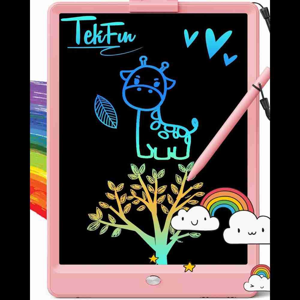 EKFUN LCD Writing Tablet Doodle Board, 10inch Colorful Drawing Pad for Kids, Mess Free Coloring for Toddlers, Toys Gifts for 3 4 5 6 7 8 Year Old Girls Boys