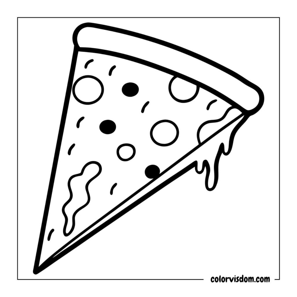 A Slice of Pizza with Toppings