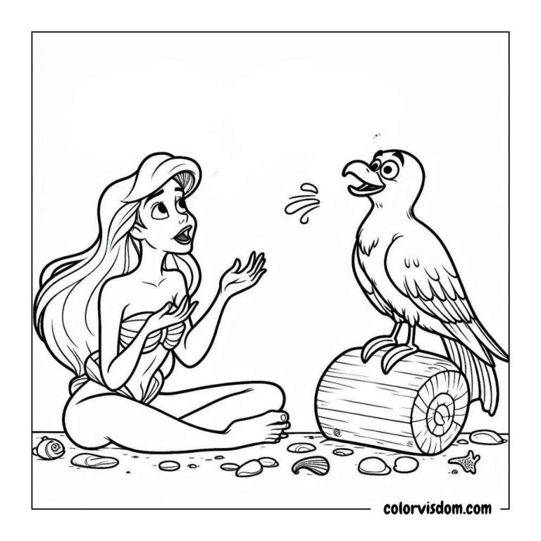 Ariel Coloring Pages – Free Printable Designs for everyone
