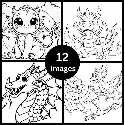 Dragon-Themed Coloring Images
