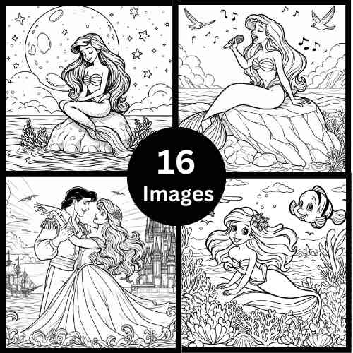 Disney Princess Ariel Coloring Pages
