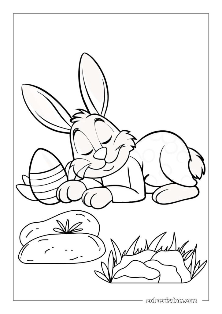 Easter Bunny Sleeping