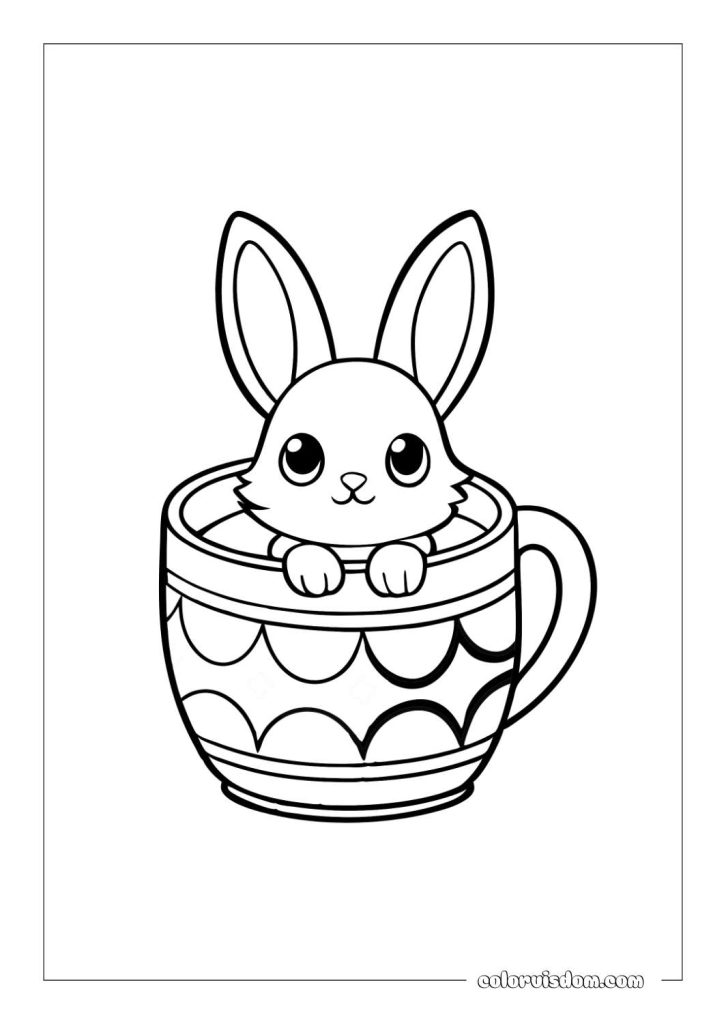 Easter Bunny in a Teacup