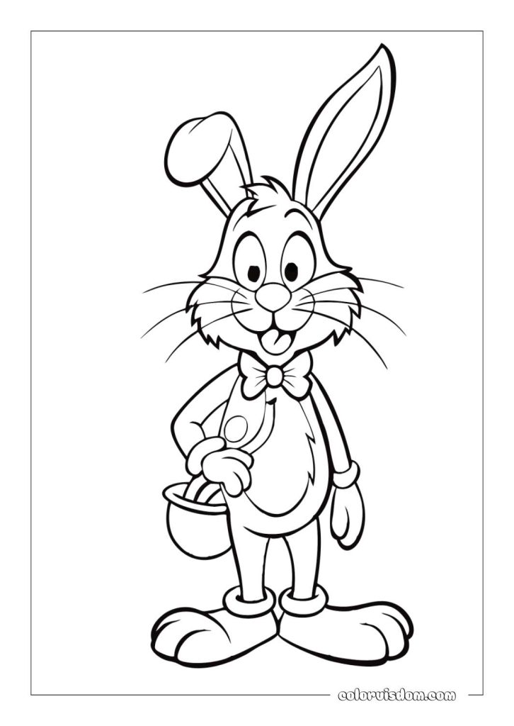 Easter Bunny Standing on Hind Legs