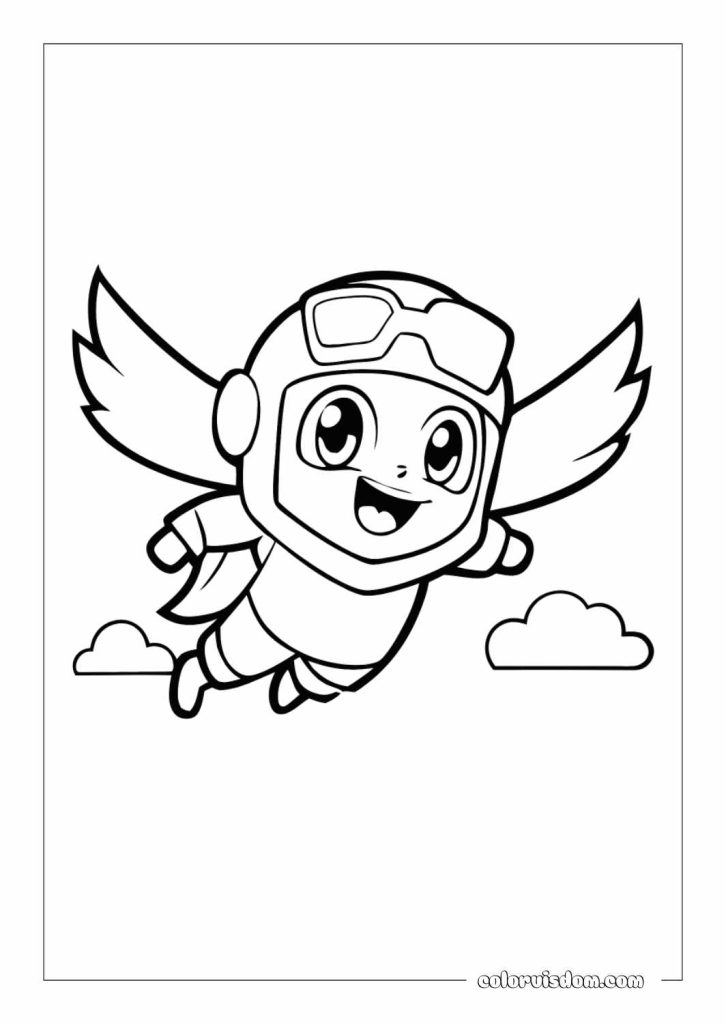 Skye Flying with Goggles On