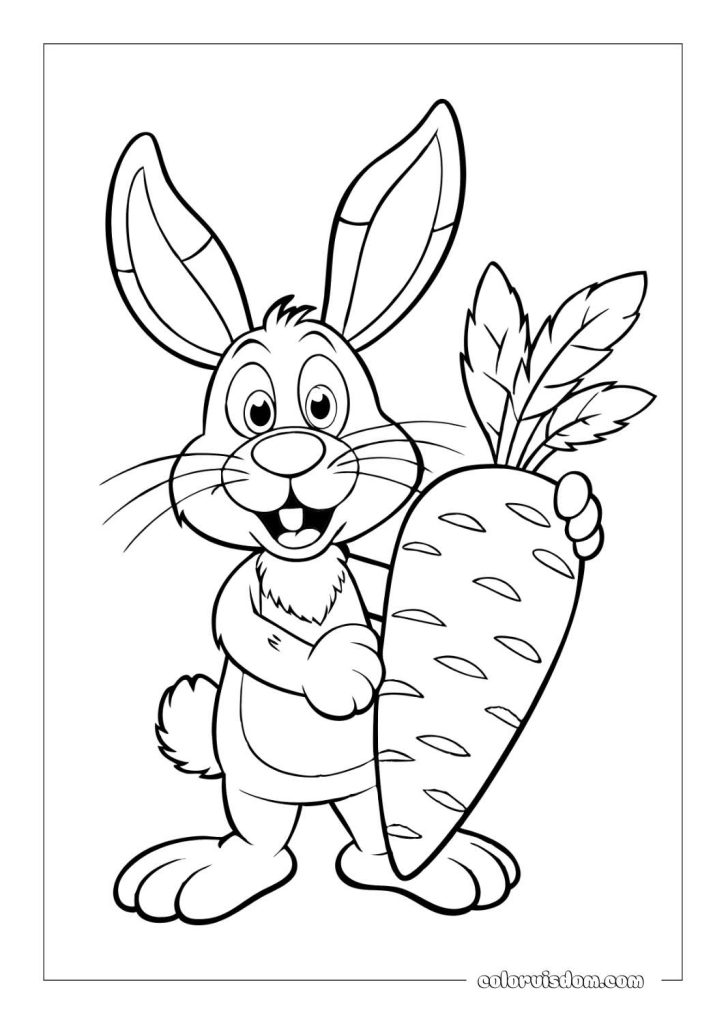 Easter Bunny with a Big Carrot