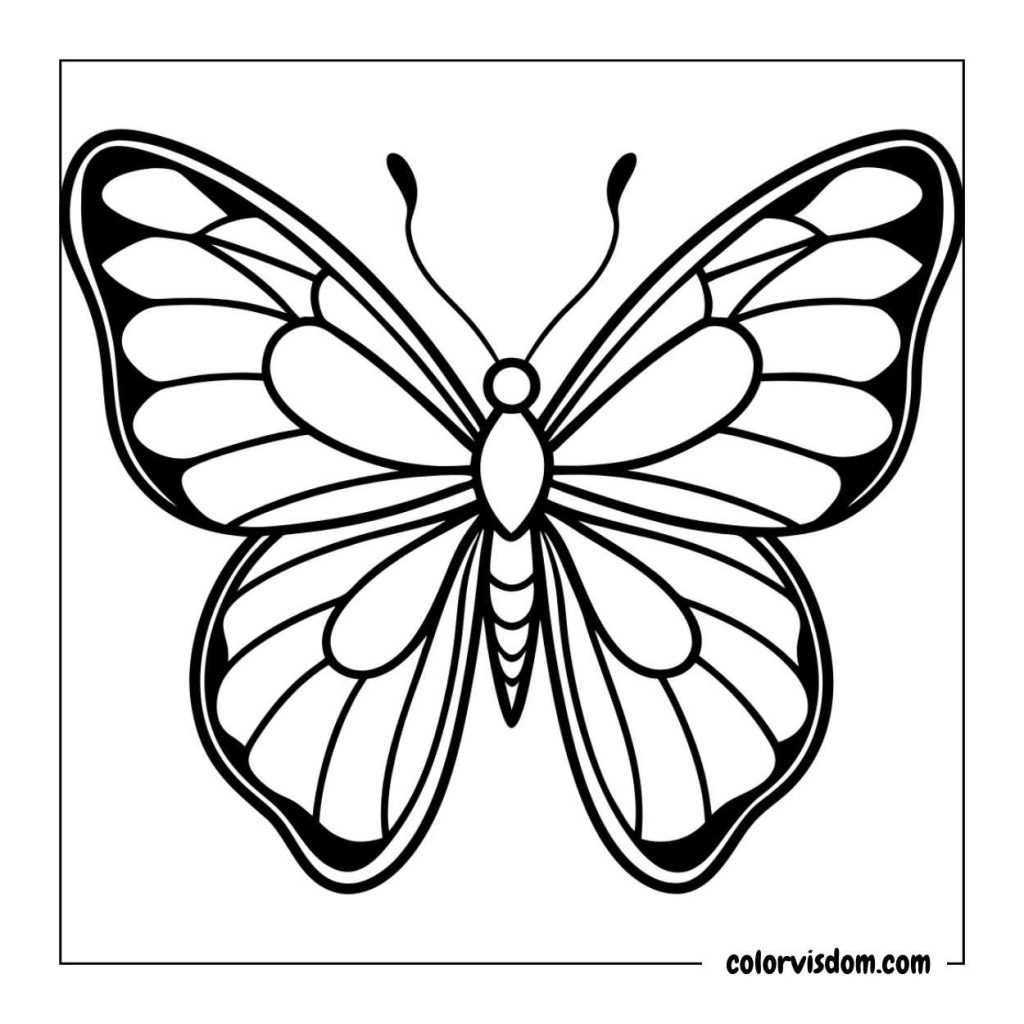 Classic Butterfly with Open Wings