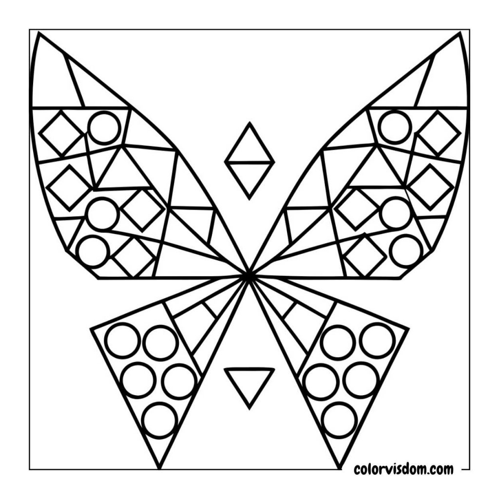 Butterfly with Geometric Wings