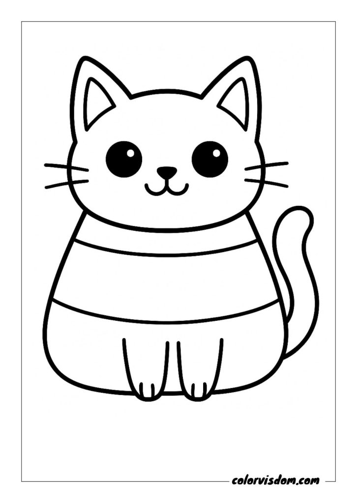 Candy Corn-Themed Cat