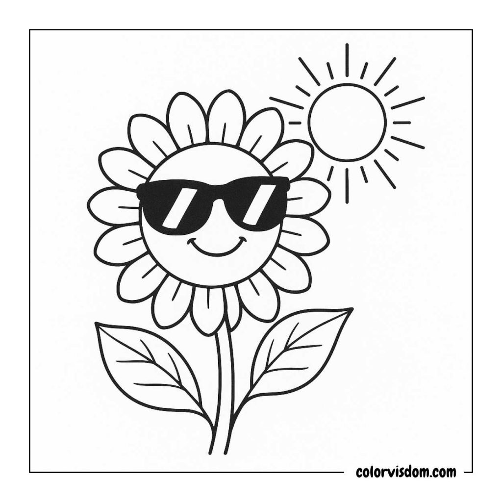 Sunflower with Sunglasses.