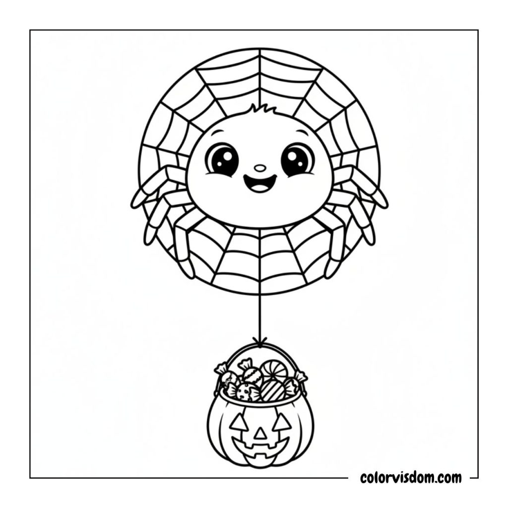 Smiling Spider on Web