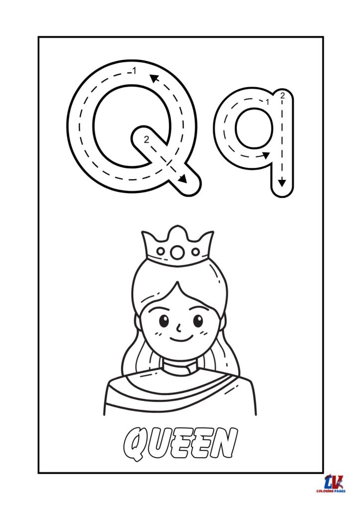 "Q" Letter Tracing Worksheets