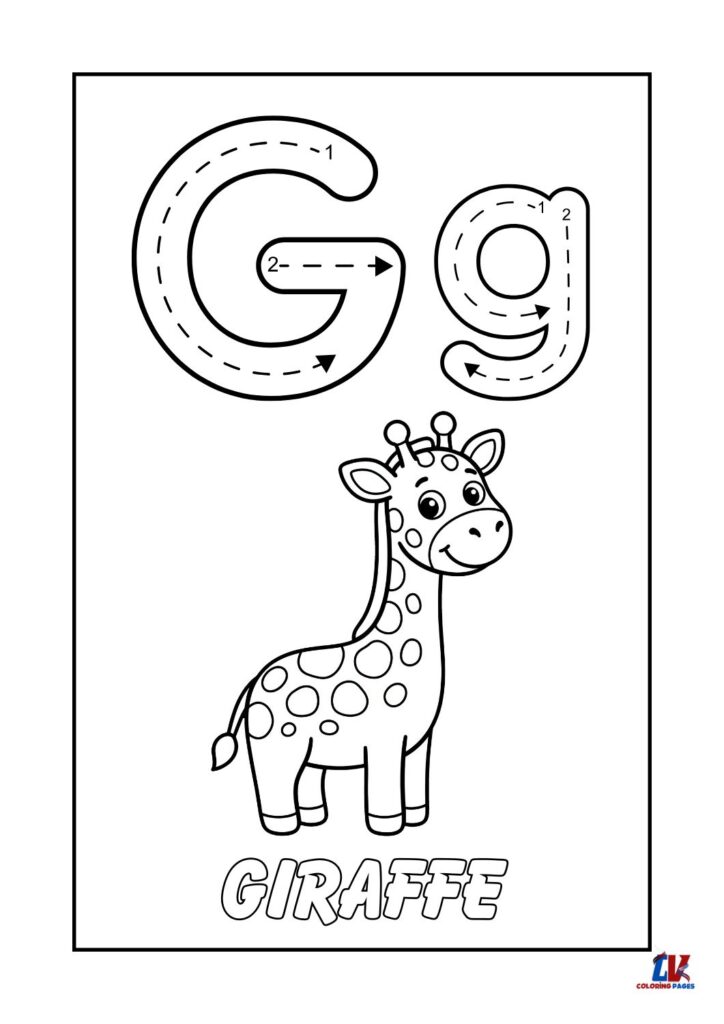 "G" Letter Tracing Worksheets