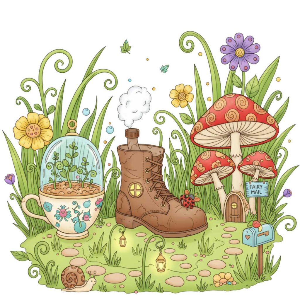 Cozy Micro-Adventure Coloring Page