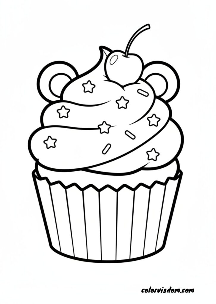 Cupcake with Bear Ears: