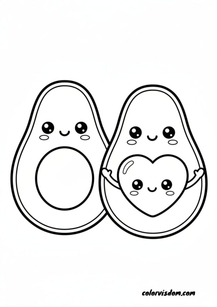 Avocado with Heart Pit