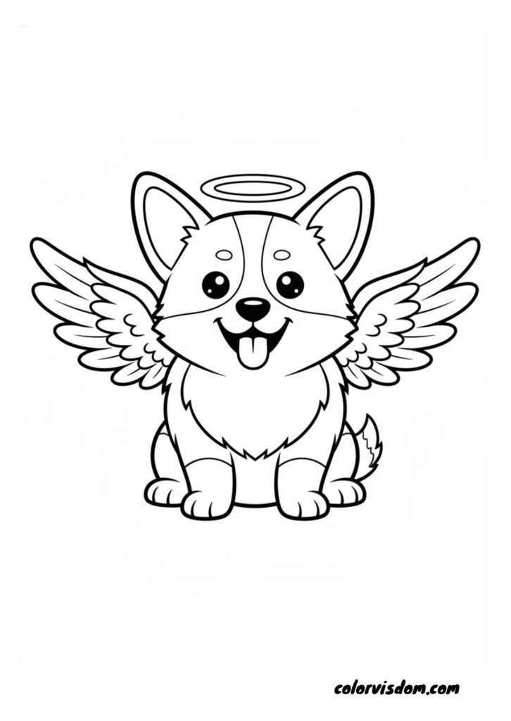 Corgi with Angel Wings