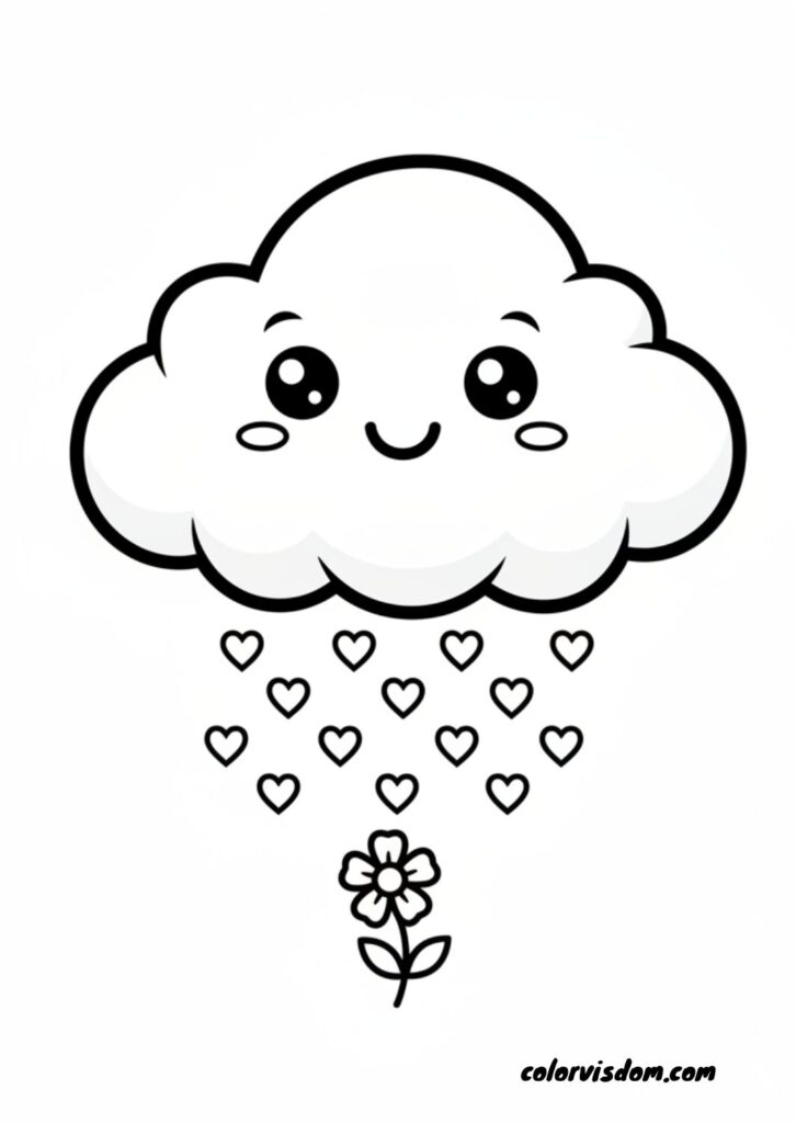 Happy Cloud Raining Hearts: